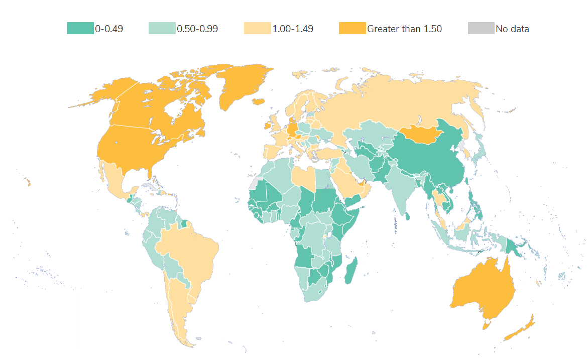 глобальная карта отходов мира